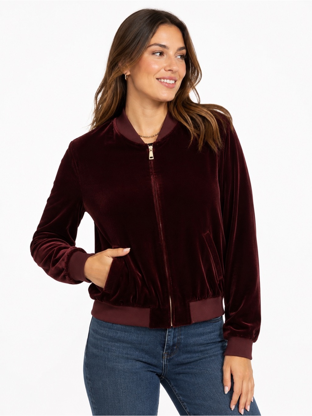 Lauren Ralph Lauren Velvet Bomber Jacket, Size S